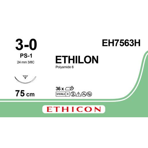 ETHILON 3-0 PS-1 MP 75CM BLCK 