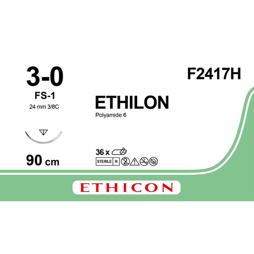 ETHILON 3-0 FS-1 90CM BLACK   
